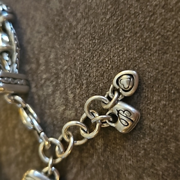 BRIGHTON Silver Plated Reno Multi-chain Heart Charm Tennis Bracelet - Picture 6 of 6